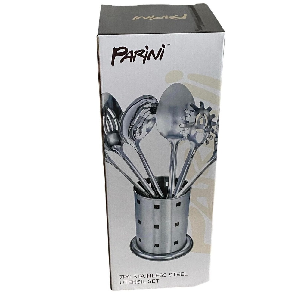 NEW NIB Parini Stainless 7pc Utensils Set